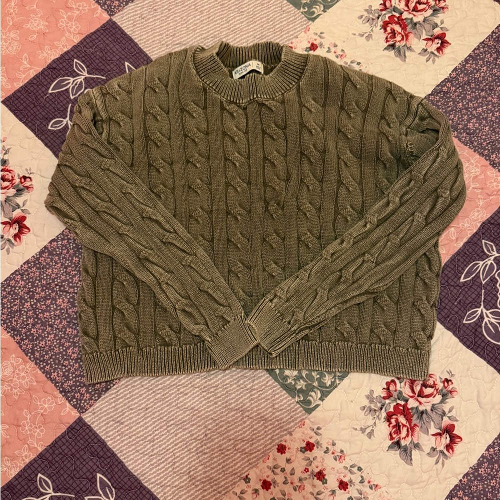 Arizona Jean Co. Cable Knit Crewneck Sweater